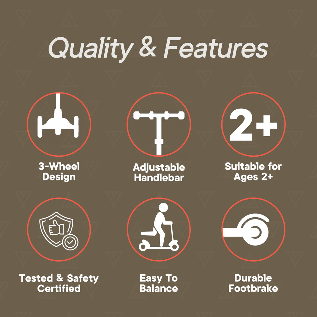 Gray Mini 3 Wheel Scooter for Kids - Lean-to-Steer Kick Scooter with LED Light-Up Wheels, Adjustable Handlebar, Wide Anti-Slip D