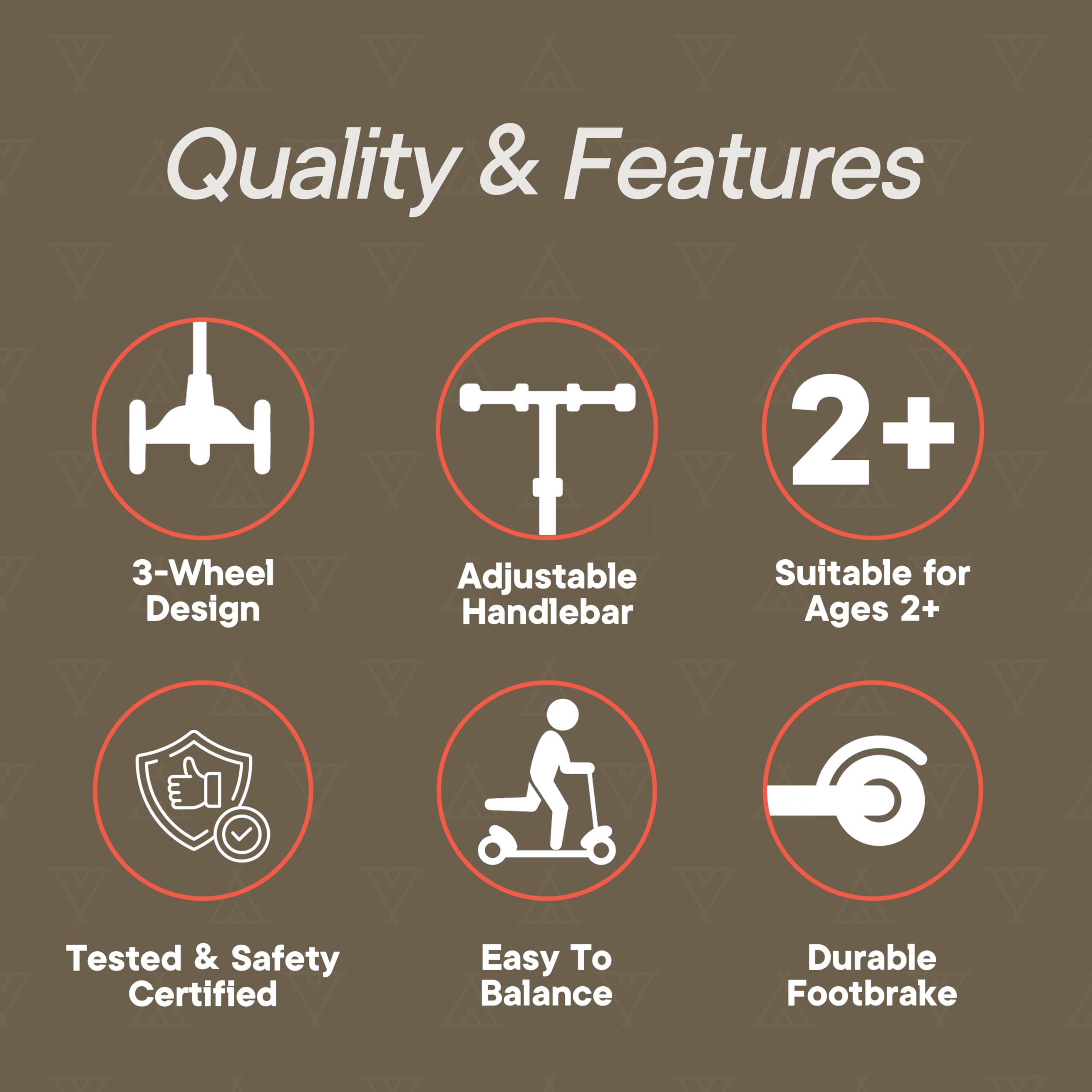 Gray Mini 3 Wheel Scooter for Kids - Lean-to-Steer Kick Scooter with LED Light-Up Wheels, Adjustable Handlebar, Wide Anti-Slip D