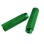 Zelerdo 2 Pairs Aluminum Alloy Bike Pegs For Mountain Bike Cycling Rear Stunt Pegs Fit 3/8 Inch Axles (Pure Green, 100X28 Mm)