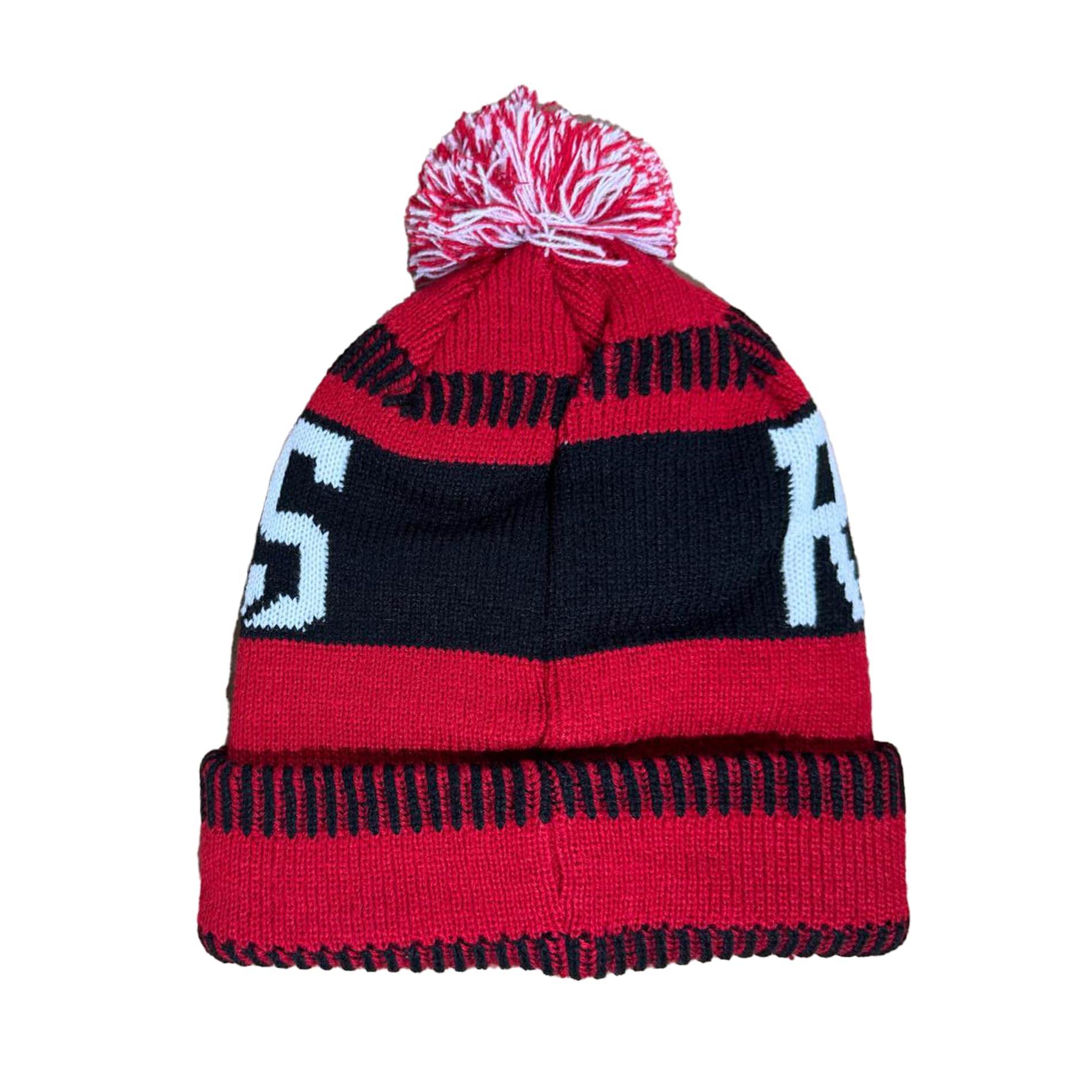 Outerstuff Nhl Kids Youth 8-20 One Size Team Color Primary Logo Sports Tech Knit Cold Weather Hockey Pom Beanie Hat - Detroit Re