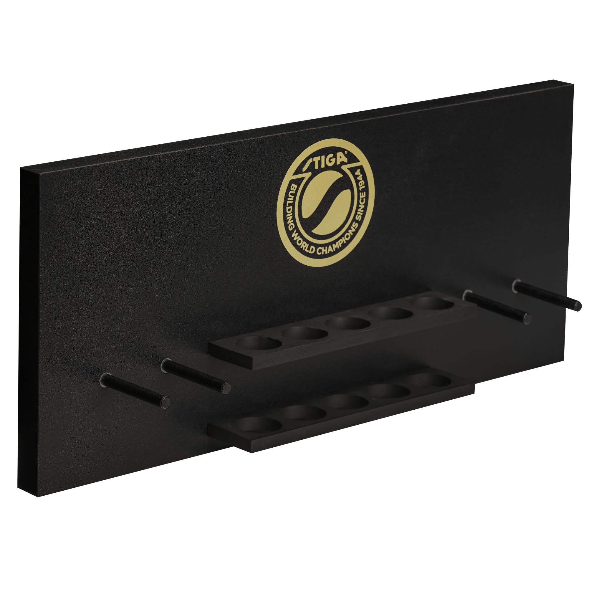 Stiga Ping Pong Storage Wall Rack | Holds Up To 10 Balls And 6 Paddles | Easy Mount For Any Flat Surface
