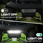 Drive-Up Club Car Precedent Led Head Light With Bumper Replacement Or Upgrade For 2004-Up Electric Golf Carts