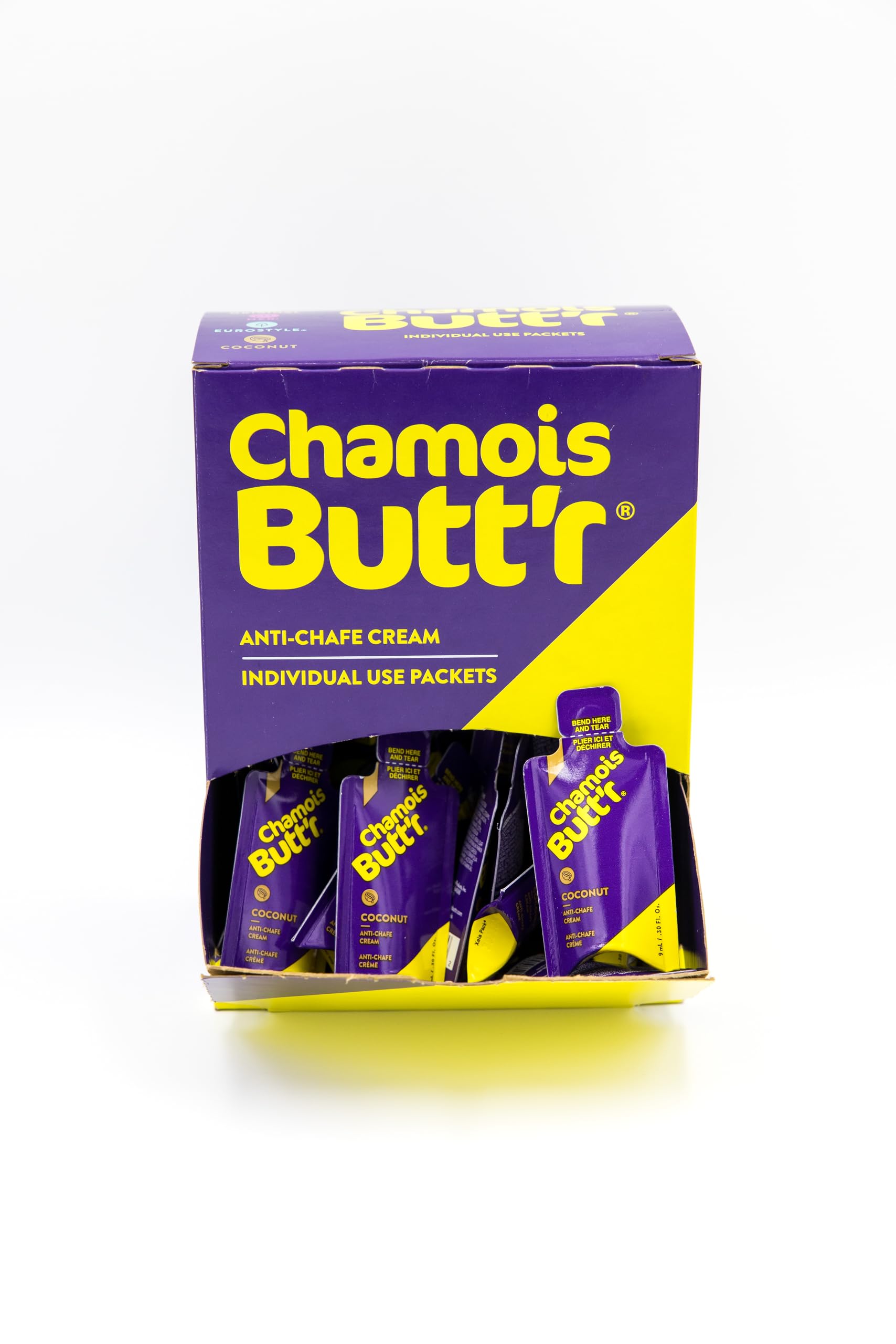 Chamois Buttr Coconut Anti-Chafe Cream, 75 Count of 9mL packets