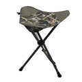 Black Sierra Folding Hunting Stool W/Shoulder Strap Supports 225 Lbs, Lightweight Collapsible Tripod Seat, Foldable Steel Frame