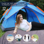 Redcamp Waterproof Camping Tent Tarp - 55''X83'', 4 In 1 Multifunctional Tent Footprint For Camping, Hiking And Survival Gear, L
