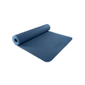 TONE Fitness Yoga Mat 1/4 Thick Non Slip Exercise & Pilates Mat for Home Workouts with Carrying Strap | Pyramid Pattern | Blue