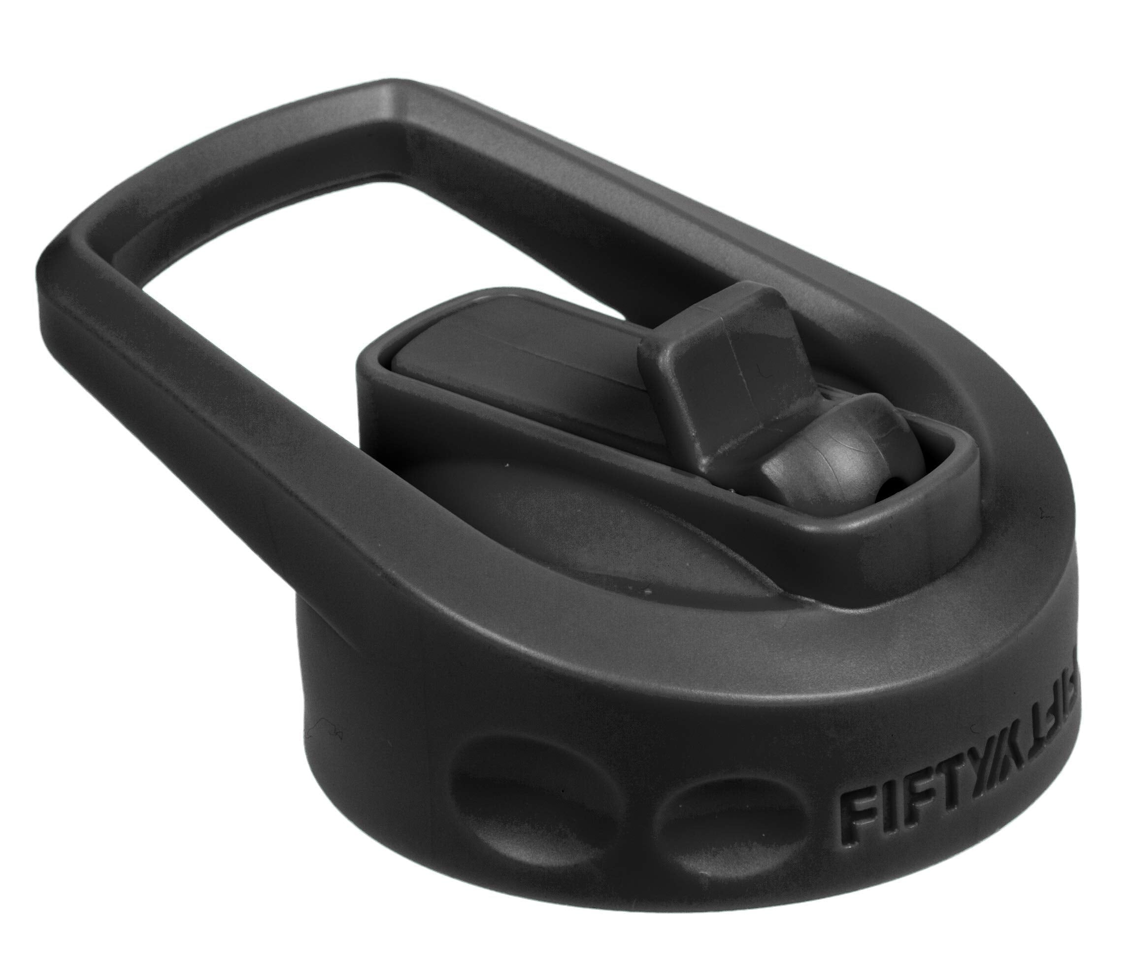 Fifty-Fifty A68002Bk0 Wide Mouth Cap Lid Water Bottle With Straw, Black