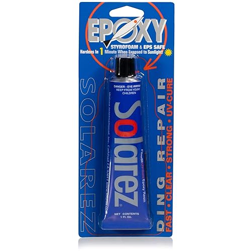 Solarez Uv Cure Epoxy Ding Repair Resin - Sup Paddle-Board & Surfboard Repair (1 Oz) Cures In 2-3 Mins! Non Yellowing, Eco-Frien