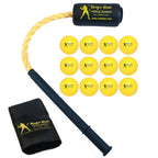 Rope Bat - The Original Patented Rope Bat Swing Trainer w/ 12 Soft Training Balls - Baseball & Softball Swing Trainer, Training