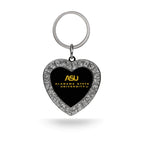 Rico Industries Ncaa Alabama State Hornets Metal Rhinestone Heart Keychain