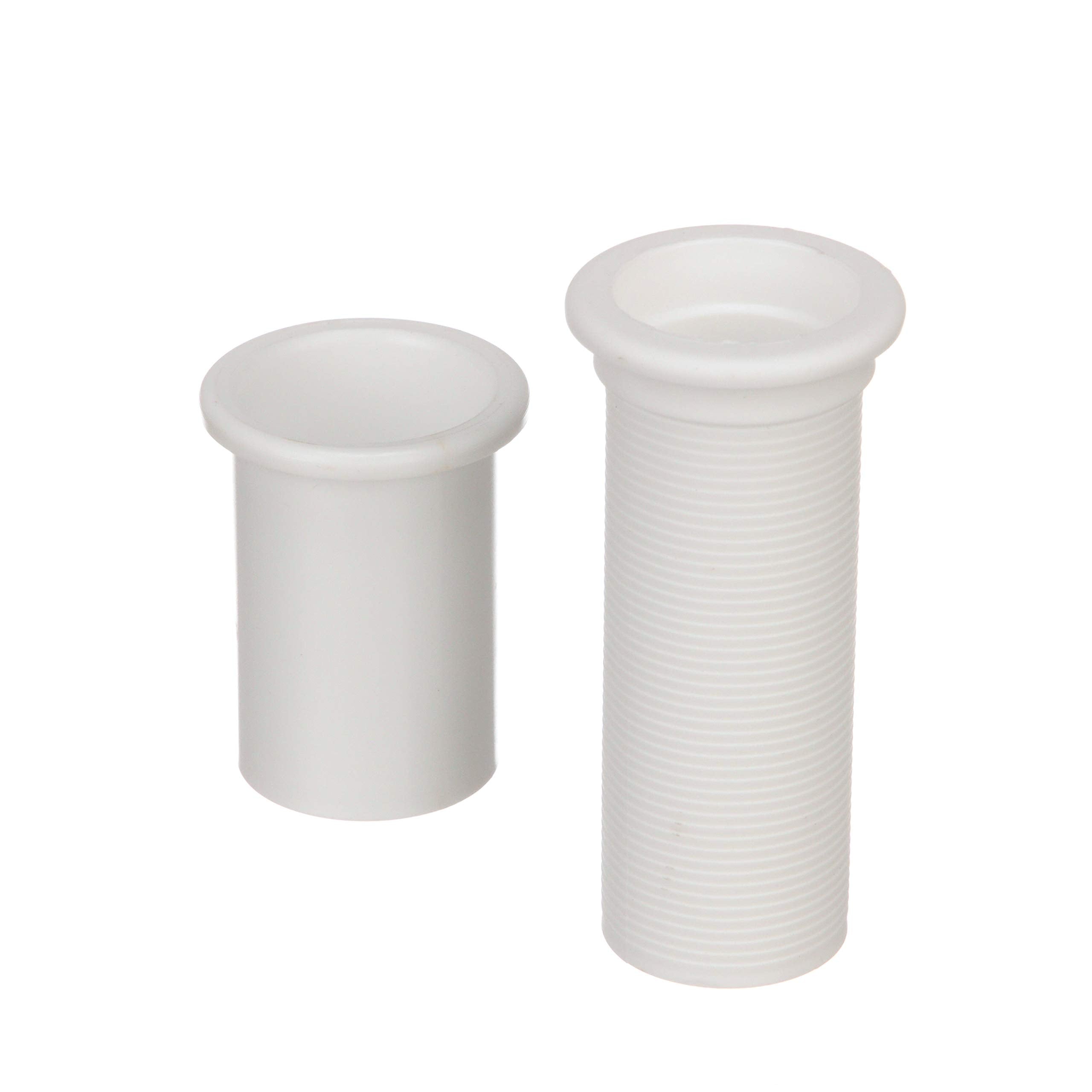 Seachoice Adjustable Splashwell Drain Tube, Fits 1-1/4 In. Opening, White Plastic
