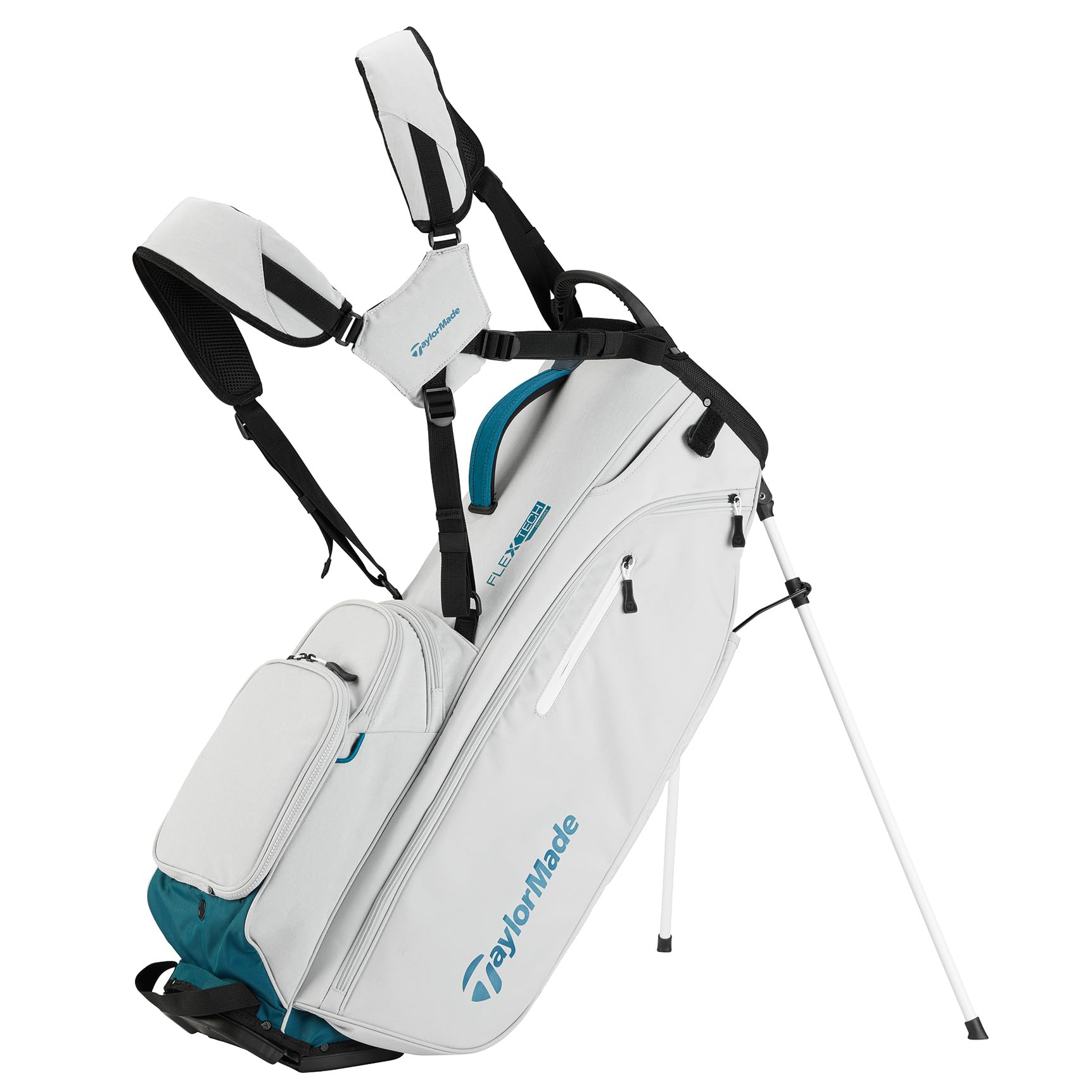 TaylorMade Golf FlexTech Crossover Stand Bag, 2024, Silver