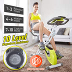 Leikefitness Leike X Bike Ultra-Quiet Folding Exercise Bike, Magnetic Upright Bicycle With Heart Rate,Lcd Monitor And Easy To As