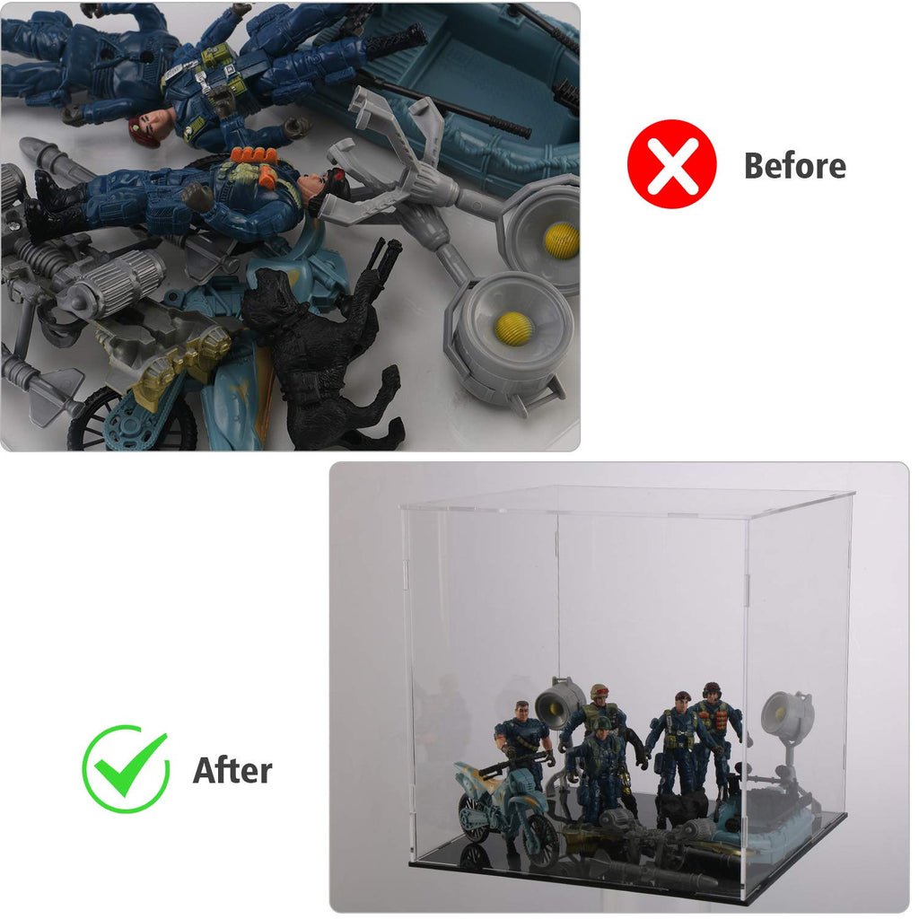 Evron Display Case For Collectibles Assemble Clear Acrylic Box Alternative Glass Case For Display Action Figures Home Storage  O