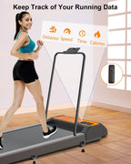 Cyclerade Treadmill With Handle Bar For Home Small, Under Desk Treadmill With Remote Control Led Display 5.0 Speed For Home & Of