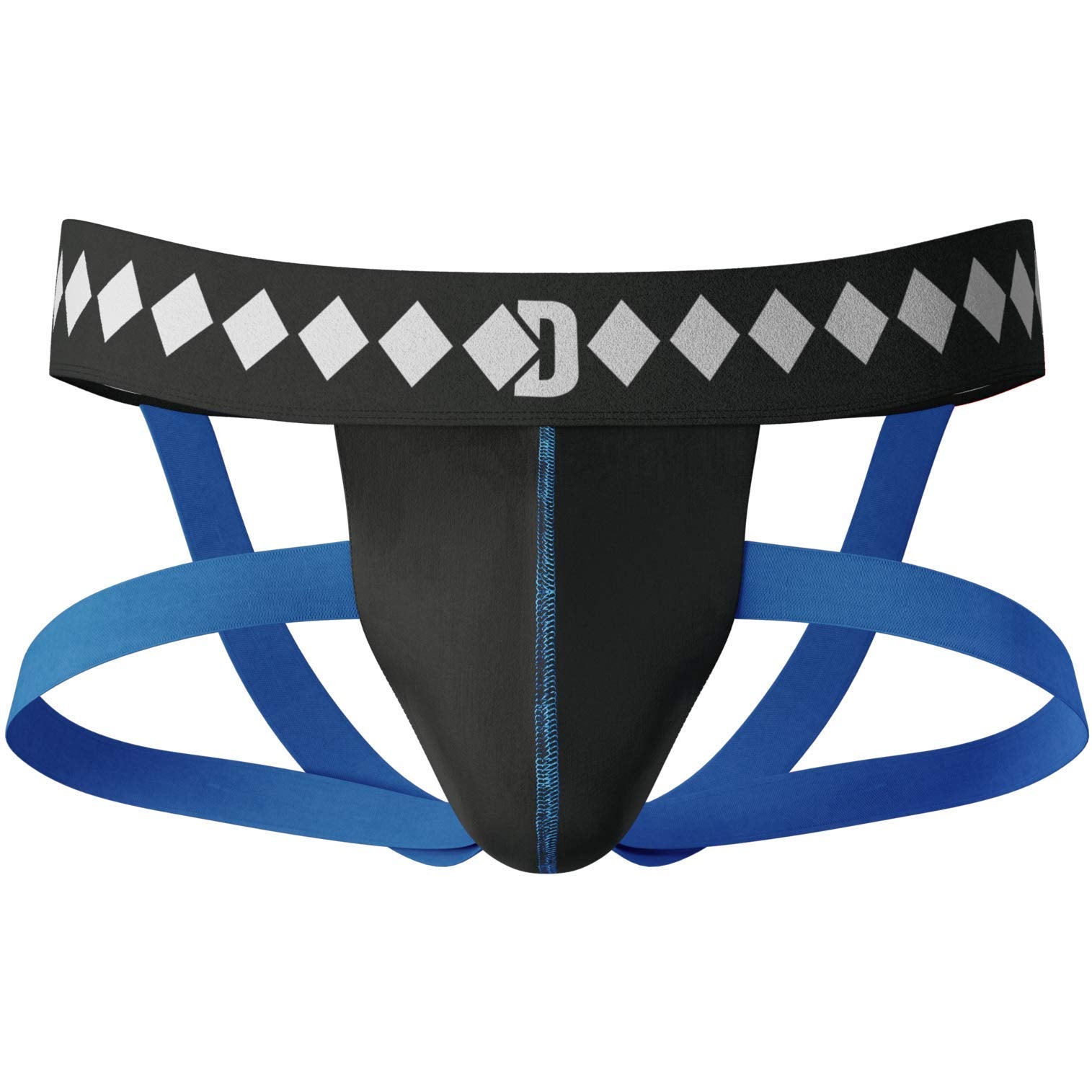 Diamond Mma Four-Strap Jock Strap Supporter With Built-In Athletic Cup Pocket For Sports, Large