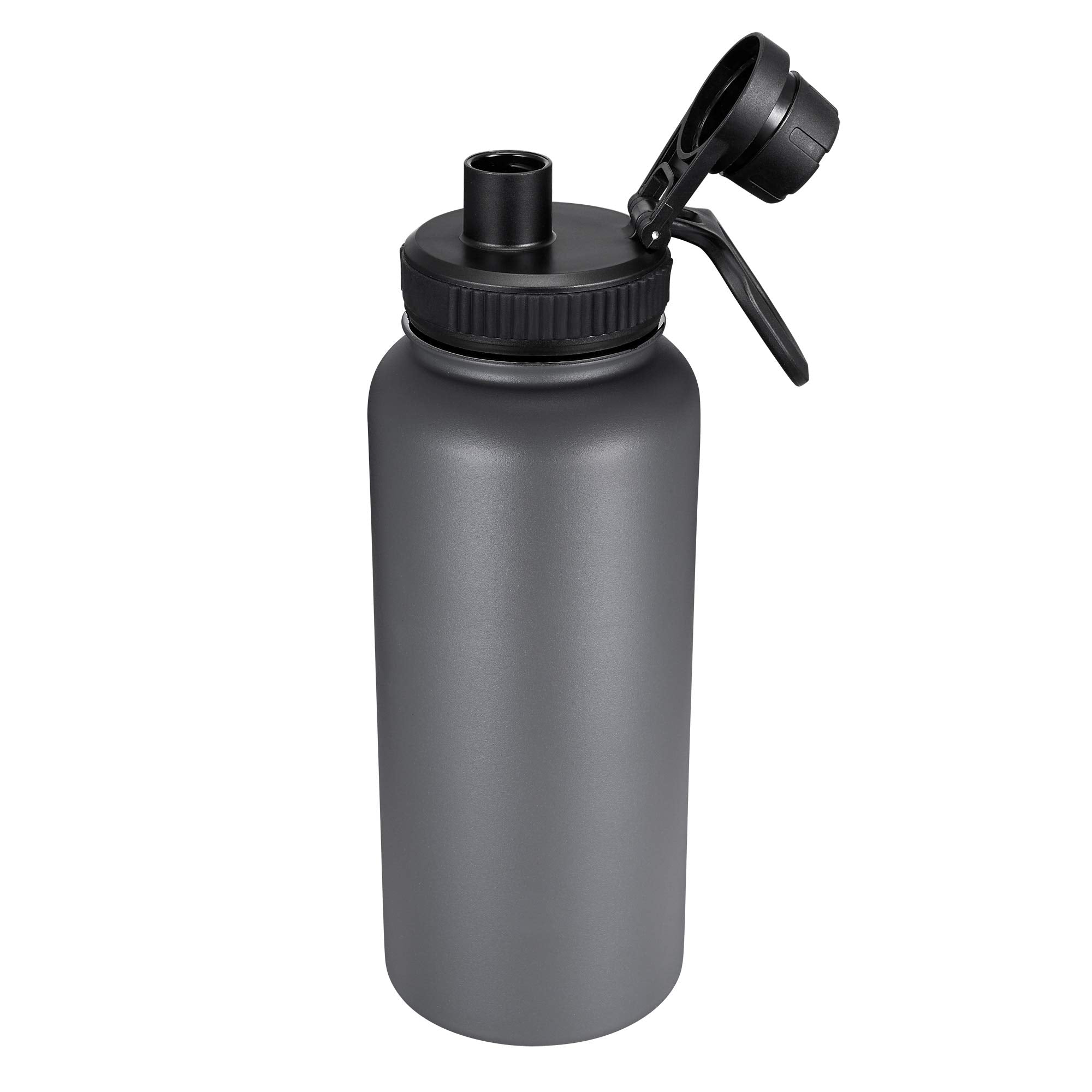 Vmini Spout Lid, Compatible With Hydro Flask Wide Mouth Sports Water Bottle, 5 Different Color Rubber Rings, Big Handle, Easy To