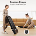 Walking Pad Treadmill With Handle Bar, 3.0Hp Small Foldable Treadmills For Home With Incline App Remote Control And Led Display,