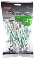 Pride Professional - Golf Pro Length Max - 4'', 50 Count, White/Green (2-Pack)