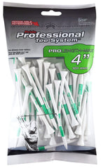 Pride Professional - Golf Pro Length Max - 4'', 50 Count, White/Green (2-Pack)