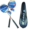 Kevenz 2 Pack Graphite High-Grade Badminton Racquet, Professional Carbon Fiber Badminton Rackets, 1 Black And 1 Red Racket, 1 Ca