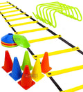 Toyshine Fitness Combo  6 pc Hurdles (6 inch), 6 pc 6 Inches Stacking Cones, 10 Pc Space Markers and 1 Pc Agility Ladder (4 M)