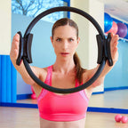 Ritfit Pilates Ring Circle - 14 Inch Magic Fitness Circle For Toning Inner & Outer Thighs, Bonus Workout Guide Included (Black)