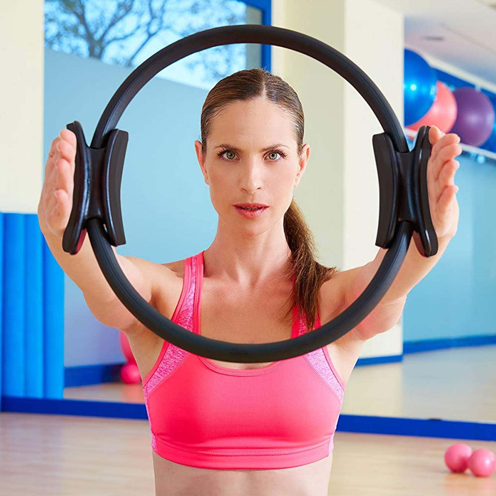 Ritfit Pilates Ring Circle- 14 Inch Magic Fitness Circle For Toning Inner & Outer Thighs, Bonus Workout Guide Included (Cyan)