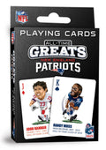 Masterpieces Officially Licensed NFL New England Patriots Playing Cards - 54 Card Deck for Adults