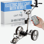Cart-Tek Yellowstone Electric Golf Caddie Silver Lithium Battery Electric Golf Caddy W/Free Accessory Bundle! Let Be Your Caddy!