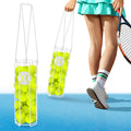 HolyMaji Cylindrical Tennis Ball Hopper Collector Pickleball Balls Retriever Basket Tennis Ball Picker Upper for Easy Picking an