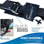 Wavesrx Boat & Pontoon Trailer Transom Straps (2Pk)  48'' Marine Tie Downs Adjustable Safety Straps  Outperforms Ratcheting & Re