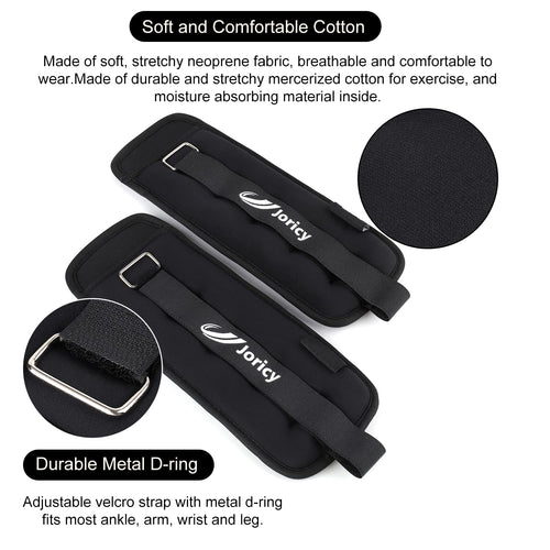 Ankle Weights, Wrist Leg Arm Weight For Women Men Children With Adjustable Straps, Strength Training Weighted For Yoga, Jogging,