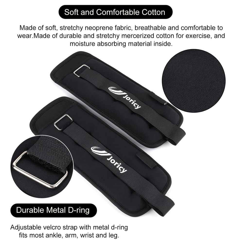 Ankle Weights, Wrist Leg Arm Weights For Women Men Kids With Adjustable Straps, Strength Training Weighted For Yoga, Jogging, Ru