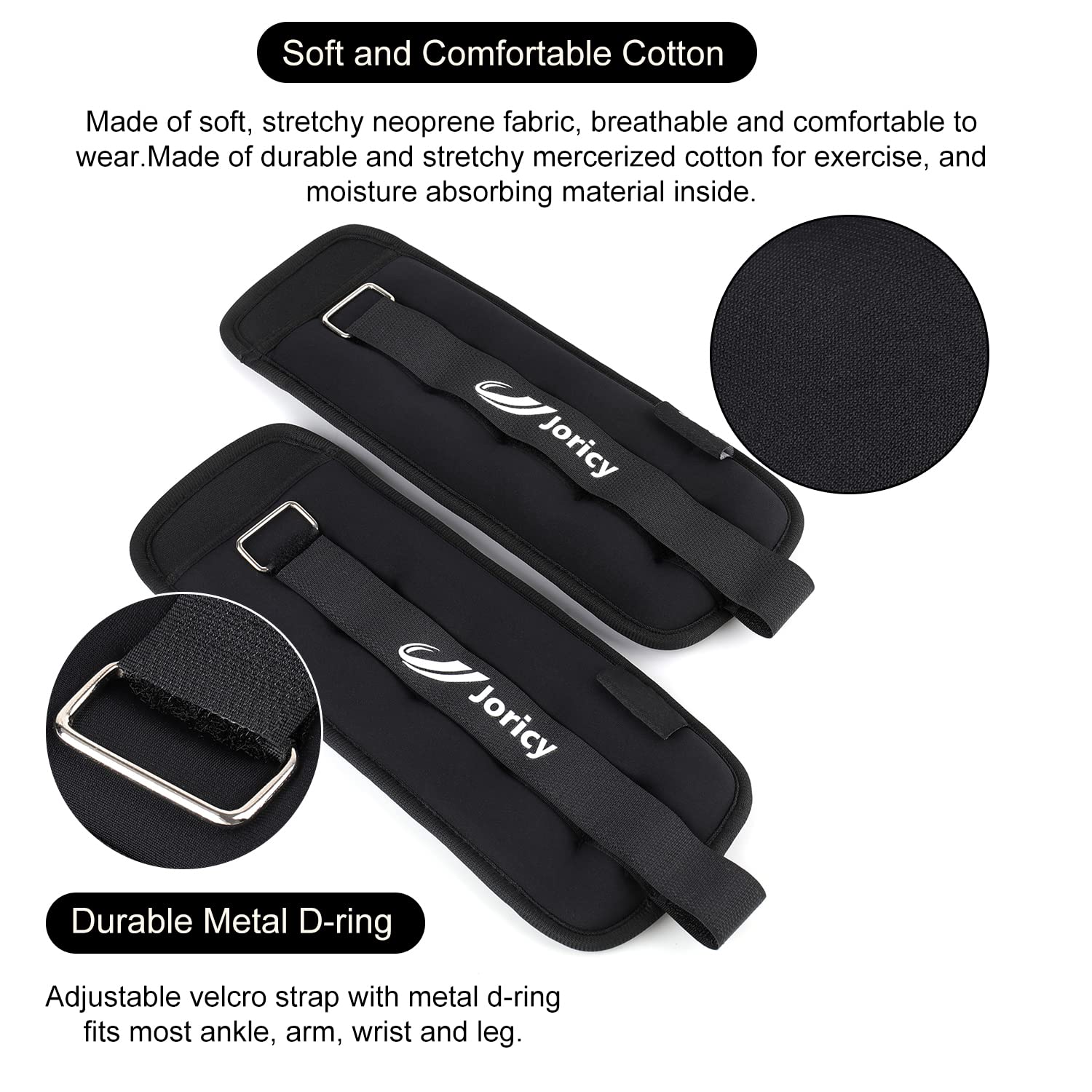 Ankle Weights, Wrist Leg Arm Weights For Women Men Kids With Adjustable Straps, Strength Training Weighted For Yoga, Jogging, Ru