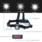 Suptig Outdoor Night Running Lights For Running Camping Hiking Jogging Outdoor Adventure- Hands-Free, Bright And Water-Resistant