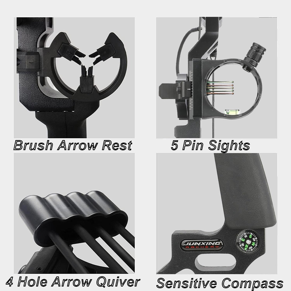 Cenwty Archery Compound Bow Set 20-70 Lbs, Draw Length 24''-30'', Up To Ibo 320 Fps, Hunting Compound Bow With All Accessories F