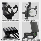 Cenwty Archery Compound Bow Set 20-70 Lbs, Draw Length 24''-30'', Up To Ibo 320 Fps, Hunting Compound Bow With All Accessories F