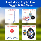 Giggle N Go Outdoor Games For Kids, Adults & Family - The Original Flarts Floor And Yard Darts Game With Inflatable Pins, Lawn P