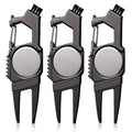 Poen 3 Pcs 7 In 1 Multipurpose Golf Divot Tool Golf Divot Repair Tool Lightweight Compact Golf Tool With Magnetic Golf Ball Mark