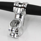 Meische Retro Silver 31.8 Stem 70Mm Mountain Bike Stem,35 Degree Bicycle Stem Riser Short Handlebar Stem For Mtb, Road Bike, Bmx