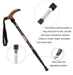Aluminum Alloy Quick Lock Trekking Pole Anti-Shock Walking Stick Adjustable Cane Crutch For Mountains Trekking Hiking,Ultralight