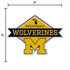 Rico Industries Ncaa Michigan Wolverines Diamond Shape Cut Pennant - Home And Living Room D  Cor - Soft Felt Ez To Hang, 18X0.10
