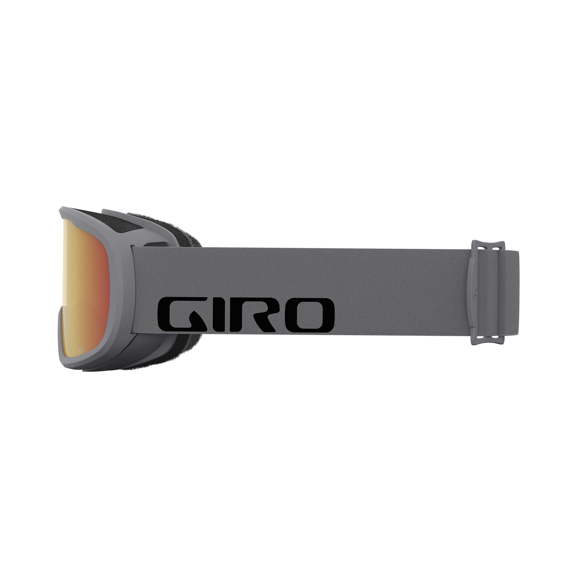 Giro Cruz Asian Fit Ski Goggles - Snowboard Goggles For Men, Women & Youth - Anti-Fog - Otg - Grey Wordmark Strap With Amber Sca