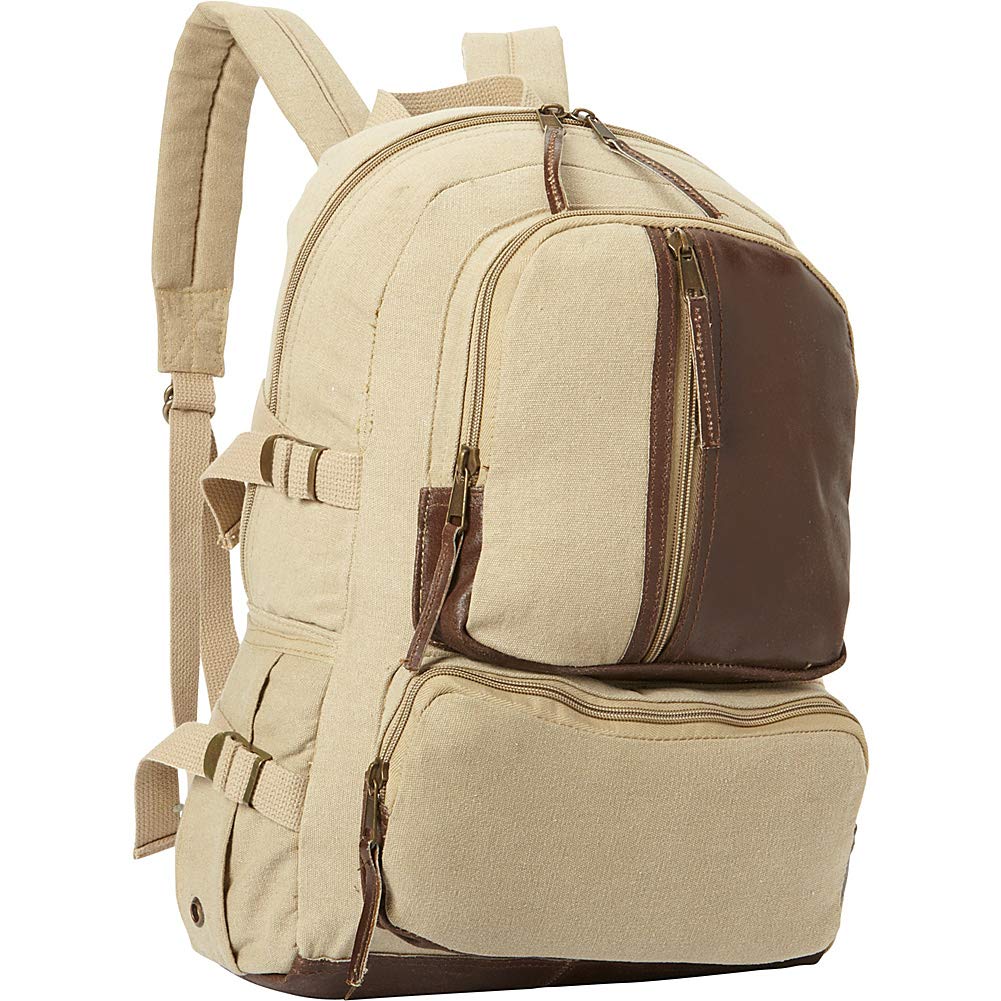 Retro Vintage Airman'S Rucksack - Khaki