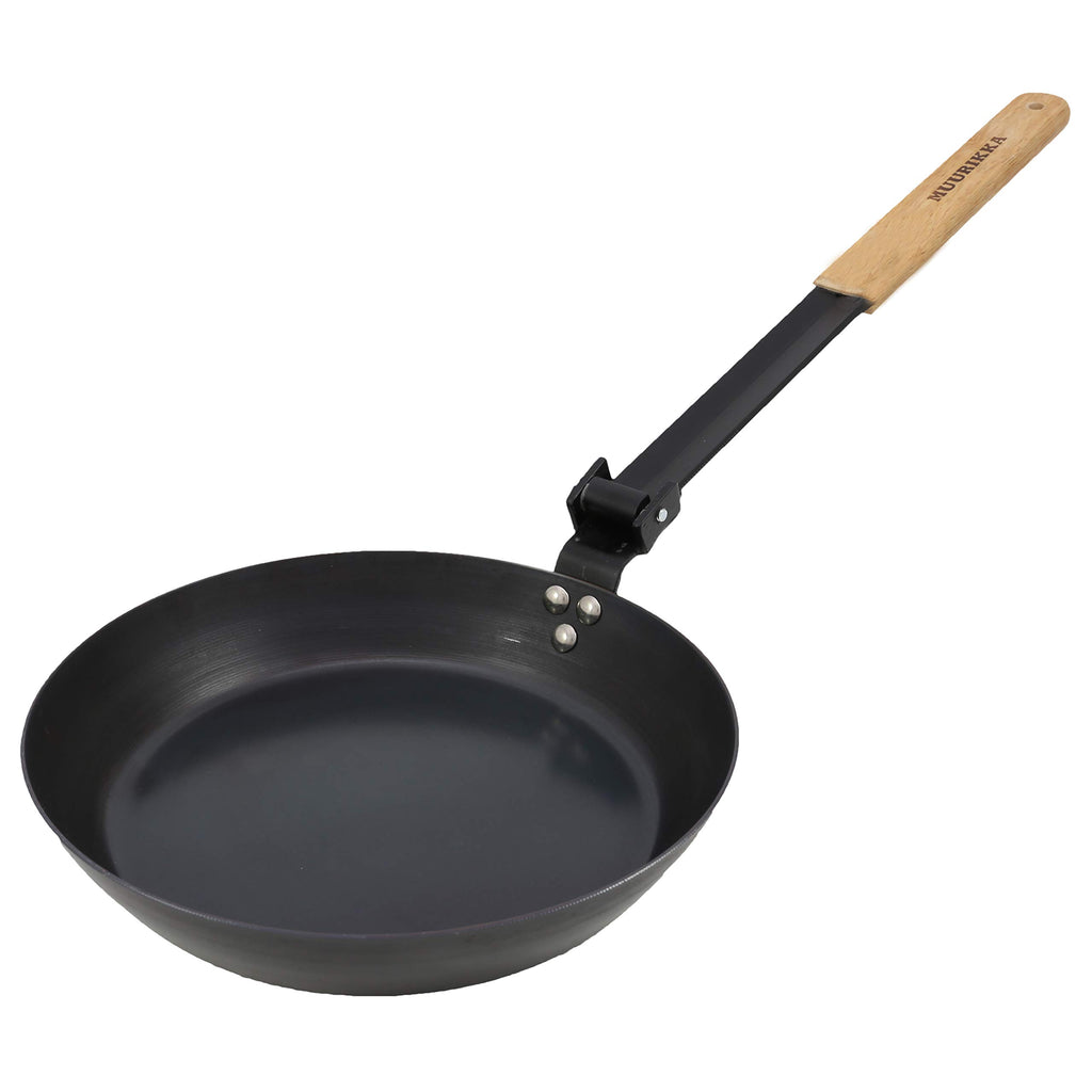 Muurikka Folding Campfire Frying Pan With Protective Bag For Hiking And Camping - Use On An Open Fire Or Barbeque Grill