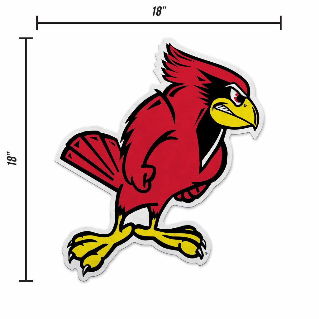 Rico Industries Ncaa Illinois State Redbirds Mascot Shape Cut Pennant - Home And Living Room D  Cor - Soft Felt Ez To Hang