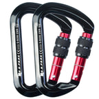 Sepeak Uiaa Ce 30Kn Locking Climbing Clips, Professional Ce Heavy Duty Screwgate Clip For Outdoor Climbing, Mountaineering, Rapp