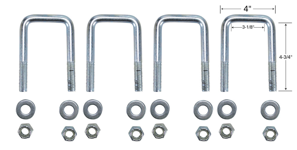Extreme Max 3005.3787 Heavy-Duty 30 Pontoon Trailer Guide-Ons with Non-Marking Coating for 3 Trailer Frames - Includes 2 Guide-O