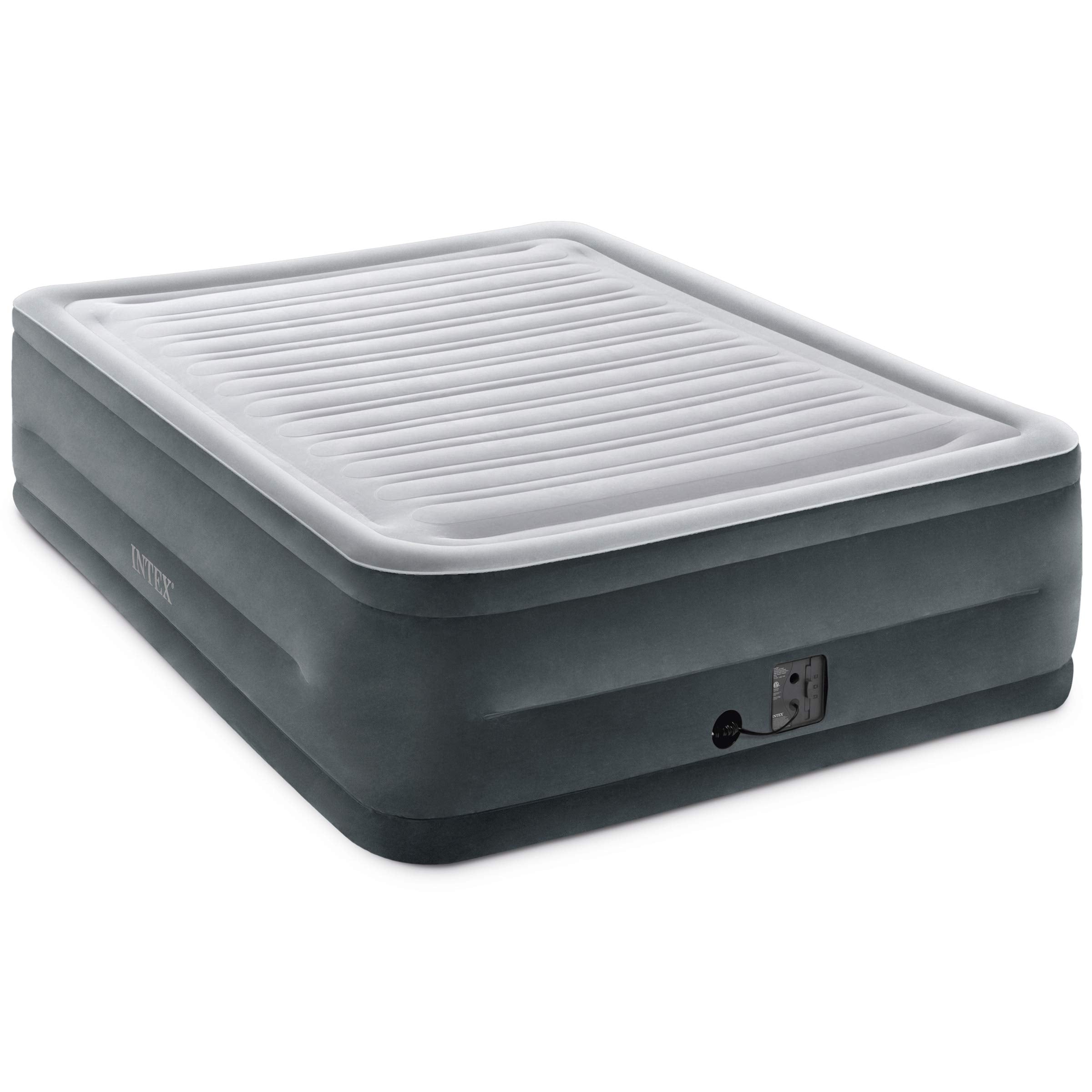 Intex Comfort Plush Elevated Dura-Beam Airbed With Internal Electric Pump, Bed Height 22'', Queen